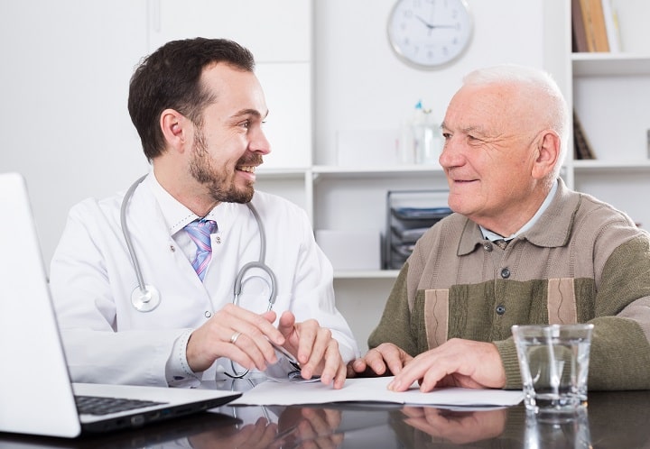 Doctor Explaining to Patient Whether he can Receive a Kidney Transplant