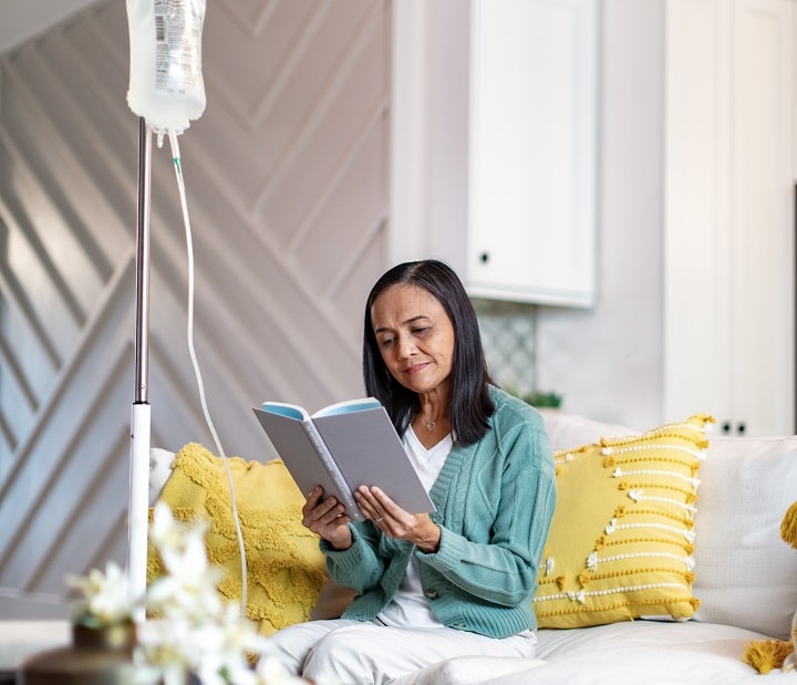 Female Patient Participating in Continuous Ambulatory Peritoneal Dialysis (CAPD)