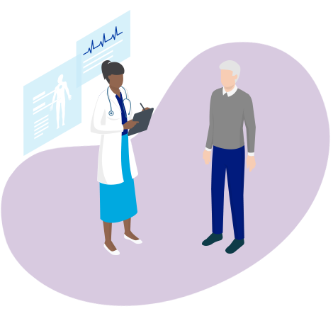 Illustration of a Female Doctor Explaining Treatments for Chronic Kidney Disease